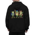 Trio Cute Frogs Welcome Back To School Teachers Girls Boys Men's Hoodie Back Print, trending gift