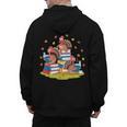 Turkey Reading Books Fall Season Thanksgiving Teacher Book Men's Hoodie Back Print, trending gift Turkey Reading Books Fall Season Thanksgiving Teacher Book Men's Hoodie Back Print, trending gift