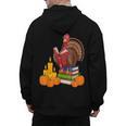 Turkey Reading Books Fall Thanksgiving Teacher Book Men's Hoodie Back Print, trending gift Turkey Reading Books Fall Thanksgiving Teacher Book Men's Hoodie Back Print, trending gift