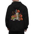 Turkey Reading Books Fall Thanksgiving Teacher Librarian Men's Hoodie Back Print, trending gift