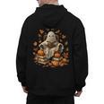 Vintage Ghost Book Reading Pumpkin Gothic Halloween Teachers Men Women Kids Men's Hoodie Back Print, trending gift