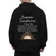 Vintage Human Sunshine Definition Teachers Mom Boss Women Men's Hoodie Back Print, Couple Gifts, trending gift