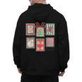 Vintage Preppy Very Merry Teacher Santa Stamps Christmas Men's Hoodie Back Print, trending gift Vintage Preppy Very Merry Teacher Santa Stamps Christmas Men's Hoodie Back Print, trending gift