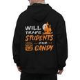 Will Trade Students For Candy Halloween Costume Teacher Men's Hoodie Back Print, trending gift