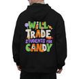 Will Trade Students For Candy Teacher Cute Halloween Costume Men's Hoodie Back Print, trending gift Will Trade Students For Candy Teacher Cute Halloween Costume Men's Hoodie Back Print, trending gift
