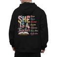 Women Bible Verse Christian Teacher God Says Back To School Men's Hoodie Back Print, trending gift