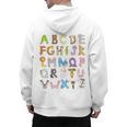 ABC Animals Alphabet Graphic Boys Girls Kindergarten Teacher Men's Hoodie Back Print, trending gift