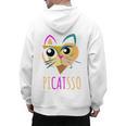 Abstract Cat Art Picatsso Shirt For Art Teachers Men's Hoodie Back Print, trending gift