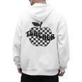 Back To School Checkered Apple Teacher Checkerboard Teacher For Men Women Girls Kids Men's Hoodie Back Print, trending gift Back To School Checkered Apple Teacher Checkerboard Teacher For Men Women Girls Kids Men's Hoodie Back Print, trending gift