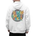 Back To School Groovy Teacher 1st First Grade Crew Squad Men's Hoodie Back Print, Groovy Teacher Gifts, First Grade Teacher Gifts, trending gift