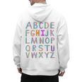 Back To School Kindergarten Alphabet ABC Teacher Women Kids Men's Hoodie Back Print, trending gift Back To School Kindergarten Alphabet ABC Teacher Women Kids Men's Hoodie Back Print, trending gift