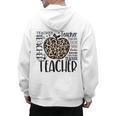 Back To School Teacher Life Apple Leopard Teacher Women Men's Hoodie Back Print, trending gift