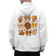 Coquette Teach Teacher Bows Thanksgiving Turkey Fall Autumn Men's Hoodie Back Print, trending gift