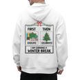 First Educate Then Celebrate Christmas Teacher Winter Break Men's Hoodie Back Print, trending gift