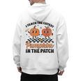 Groovy I Teach The Cutest Pumpkins In The Patch For Teacher Men's Hoodie Back Print, Groovy Teacher Gifts, trending gift