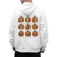 Halloween Teacher Fall Book Pumpkin Retro Reading Men's Hoodie Back Print, trending gift