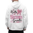 Hello Second Grade First Day Of School Coquette Teacher Girl Men's Hoodie Back Print, First Grade Teacher Gifts, trending gift