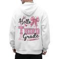 Hello Third Grade First Day Of School Coquette Teacher Girl Men's Hoodie Back Print, First Grade Teacher Gifts, trending gift