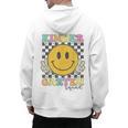 Kindergarten Squad Smile Face Teachers Kids Back To School Men's Hoodie Back Print, trending gift
