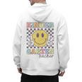 Kindergarten Teacher Team Hippie Smile Face Back To School Men's Hoodie Back Print, trending gift