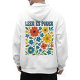 Leer Es Poder Cute Floral Boho Spanish Teacher Reading Men's Hoodie Back Print, trending gift Leer Es Poder Cute Floral Boho Spanish Teacher Reading Men's Hoodie Back Print, trending gift