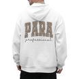 Leopard Paraprofessional Back To School Para Squad Teacher Men's Hoodie Back Print, trending gift