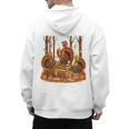 Librarian Turkey Reading Book Fall Thanksgiving Teacher Book Men's Hoodie Back Print, trending gift Librarian Turkey Reading Book Fall Thanksgiving Teacher Book Men's Hoodie Back Print, trending gift