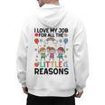Love Job For Little Reasons Daycare Teacher Graphic Men's Hoodie Back Print, trending gift Love Job For Little Reasons Daycare Teacher Graphic Men's Hoodie Back Print, trending gift