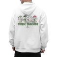 Music Teacher Christmas Holiday Wnter Music Instructor Men's Hoodie Back Print, trending gift