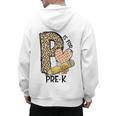 P Is For Pre K Teacher Leopard First Day Of School For Men Women Girls Kids Men's Hoodie Back Print, trending gift P Is For Pre K Teacher Leopard First Day Of School For Men Women Girls Kids Men's Hoodie Back Print, trending gift