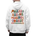 Retro PE Teacher What Are We Doing Today School Coach Women Men's Hoodie Back Print, Pe Teacher Gifts, trending gift Retro PE Teacher What Are We Doing Today School Coach Women Men's Hoodie Back Print, Pe Teacher Gifts, trending gift
