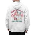 Retro Pink Christmas Santa's Favorite Art Teacher Artist Men's Hoodie Back Print, trending gift