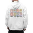 Basic Sign Language Speech Pathology Aac Sped Teacher Men's Hoodie Back Print, trending gift Basic Sign Language Speech Pathology Aac Sped Teacher Men's Hoodie Back Print, trending gift