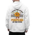 I Teach The Cutest Pumpkins In The Patch Groovy Teacher Fall Men's Hoodie Back Print, Groovy Teacher Gifts, trending gift
