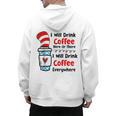 Teaching I Will Drink Coffee Here Or There Teacher Men's Hoodie Back Print, trending gift