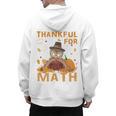 Thankful Math Turkey Teacher Happy Thanksgiving Men's Hoodie Back Print, trending gift
