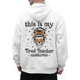 This Is My Tired Teacher Costume Skull Halloween Messy Bun Men's Hoodie Back Print, trending gift This Is My Tired Teacher Costume Skull Halloween Messy Bun Men's Hoodie Back Print, trending gift