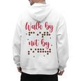 Visually Impaired Teacher Braille Bible Verse Walk By Faith Men's Hoodie Back Print, trending gift