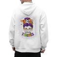 Witchy Teacher Halloween Messy Bun Teacher Bleached Men's Hoodie Back Print, trending gift Witchy Teacher Halloween Messy Bun Teacher Bleached Men's Hoodie Back Print, trending gift