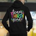 3rd Grade Team Pencil Teacher Student Back To School Girls Men's Hoodie Back Print, funny gift