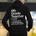 4th Grade Teacher Definition Back To School First Day Men's Hoodie Back Print, First Grade Teacher Hoodies, 4th Grade Teacher Hoodies, funny gift
