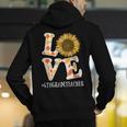 4th Grade Teacher Love Autumn Fall Sunflower Appreciation Men's Hoodie Back Print, 4th Grade Teacher Hoodies, funny gift