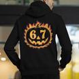 6 7 Meme Halloween Pumpkin Costume For Student Teacher Men's Hoodie Back Print, funny gift