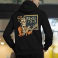 67 Teacher Halloween Skeleton Men's Hoodie Back Print, funny gift