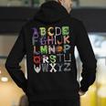 ABCs Alphabet Halloween Learning Kindergarten Teachers Men's Hoodie Back Print, funny gift ABCs Alphabet Halloween Learning Kindergarten Teachers Men's Hoodie Back Print, funny gift