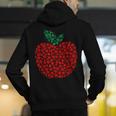 Apple Dot Pattern Art Teacher Appreciation Men Women Humor Men's Hoodie Back Print, funny gift
