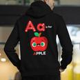 A Is For Apple Pre-K Kindergarten Teacher Student Men's Hoodie Back Print, funny gift A Is For Apple Pre-K Kindergarten Teacher Student Men's Hoodie Back Print, funny gift