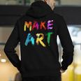 Make Art Painter Artist Teacher Artsy Men Women Kids Men's Hoodie Back Print, funny gift