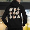 Art Teacher Ghost Halloween Artists Painter Teacher Spooky Men's Hoodie Back Print, funny gift Art Teacher Ghost Halloween Artists Painter Teacher Spooky Men's Hoodie Back Print, funny gift