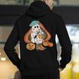 Art Teacher Painting Brushes Retro Pumpkin Ghost Artist Men's Hoodie Back Print, funny gift Art Teacher Painting Brushes Retro Pumpkin Ghost Artist Men's Hoodie Back Print, funny gift